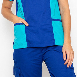 <b>Scrub</b> <b>Set</b> for Women - V-Neck <b>Scrub</b> Top & Wide-Leg Pants Medical Uniforms with Stretch Fabric, Multiple Pockets - Product Image 6