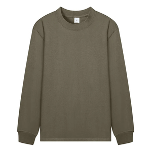 เสื้อยืดคอกลมผู้ชาย แขนยาว ผ้าฝ้าย 100% หนัก 220gsm ระบายอากาศได้ดี พิมพ์โลโก้ ไซส์ใหญ่ สั่งทำได้ - Product Image 3