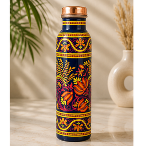 Bouteille d'eau isotherme moderne en cuivre avec texture nid d'abeille pour la randonnée en extérieur - Product Image 5
