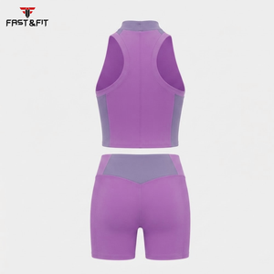 Soutien-gorge de yoga personnalisé de haute qualité 100% coton, ensemble soutien-gorge et short pour femmes grandes tailles, fabriqué au Pakistan - Product Image 5