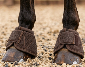 Equestrian Overreach Horse Bell Boot Loop Fabric Neoprene Padded, <b>Velcro</b> <b>Strap</b> Protective Durable - Product Image 3