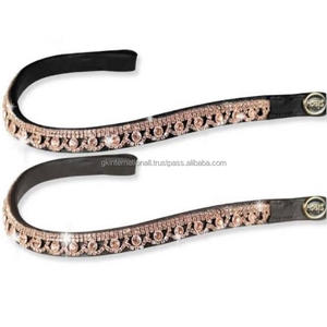 ทำจากหนังรูปม้าแบบอังกฤษที่นิ่มและทนทานถูกออกแบบมาให้มีสายคิ้วแวววาวคริสตัลสีโรสโกลด์ - Product Image 5