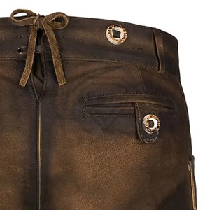 Pantalones Cortos de Cuero de Gamuza Bávara para Hombre, Cintura Alta, Color Sólido, Nuevos y Elegantes, Transpirables, Estilo Oktoberfest Alemán - Product Image 4