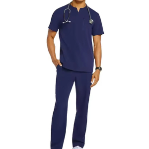 Ensembles de blouses médicales pour hommes 100% coton - Séchage rapide, respirants, uniformes d'hôpital de haute qualité, couleur et design personnalisés, service OEM - Product Image 1