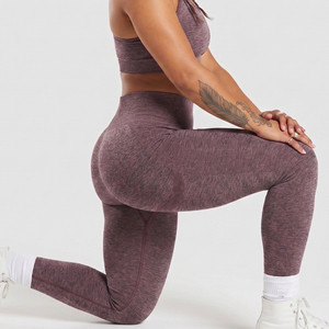 Leggings de sport taille haute pour femmes, couleur unie, extensibles, 100 % Spandex Polyester, pour yoga et exercice - Product Image 5
