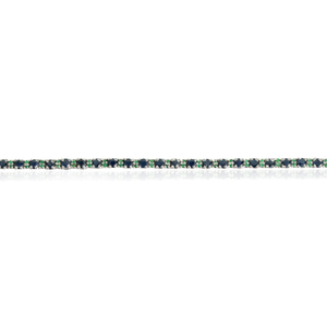 Pulsera de tenis elegante de plata de ley 925 con zafiro azul y esmeralda 100% auténticos, precio mayorista - Product Image 5