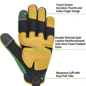 Gants mécaniques en nitrile de qualité supérieure fabriqués au Pakistan, respirants, antidérapants, avec manchette de sécurité, gants de protection pour les travailleurs - Product Image 4