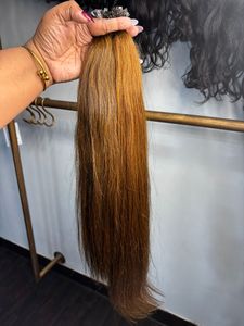 Extensiones de Cabello Indio Natural Marrón Premium con Tonos Ceniza Naturales Ultraligeros. Textura fina y sedosa con pelo en la cutícula - Product Image 3