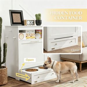 Stazione di Alimentazione per Gatti in Acciaio Inossidabile con Design Rialzato - Stile Moderno, Durevole e Semplice - Product Image 3