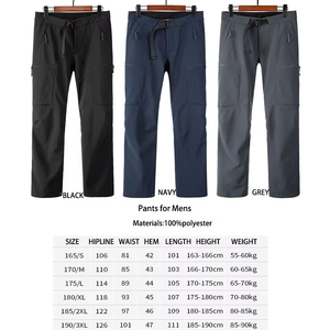 Factory Direct Waterproof Mens Snowboard Multi Pocket Snow Anti Ski Windproof Warm <b>Soft</b> Shell Fleece Trousers Men's Hiking Pants - Product Image 5