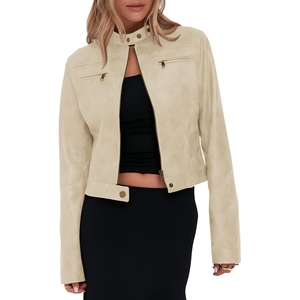 2026 New Women Leather <b>Jacket</b> Winter Wholesale High Quality Durable Custom Logo Made Chic Look Breathable Women Leather <b>Jackets</b> - Product Image 1