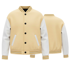 Premium Sheep Skin <b>Denim</b> Varsity <b>Jackets</b> for Men and Women Custom Logo Autumn Street Wear College <b>Jackets</b> - Product Image 5
