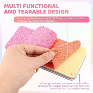 Spugna in Microfibra a 12 Strati, Blocco Spugna Anti-Graffio per Cucina, Facile Pulizia con Rivestimento Multicolore - Product Image 2