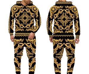 Ensembles de survêtements décontractés pour hommes, personnalisés et imprimés par sublimation, en molleton épais de coton, pour l'hiver – Meilleures ventes - Product Image 1