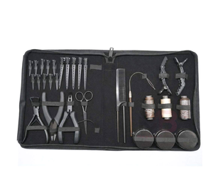 Kit d'outils d'application pour extensions de cheveux Nano & Micro Rings avec pince à boucle de traction et aiguilles de type C en acier inoxydable - Product Image 1