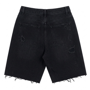 Personaliza tu Marca: Pantalones Cortos de Mezclilla Unisex al por Mayor para Hombre, Corte Bootcut, Cintura Media, Estilo Vintage, Casual de Verano, Streetwear con Botones Delanteros - Product Image 2