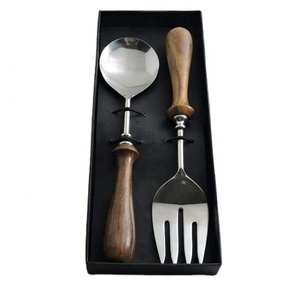 Cuchara de acero inoxidable para servir cubiertos, Juego de 2 piezas, fabricante indio, artesanía de calidad, nuevo diseño, venta al por mayor - Product Image 1