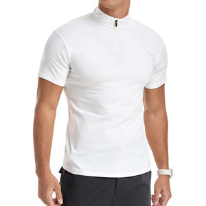 Camiseta de Hombre con Cierre de Cremallera de Diseño Único, Ligera, de Secado Rápido, Suave, 100% Poliéster, Transpirable, Informal, Lisa - Product Image 6