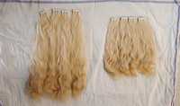 Extensiones de Cabello Humano Virgen Remy Indio de Alta Calidad, Liso y Ondulado, para Aplicación con Máquina, Doble Trama