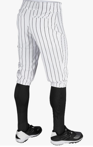 Men <b>Baseball</b> Pants Striped White Black Moisture Wicking Regular Fit With Pockets Button Fly Athletic Uniform Trousers - Product Image 6