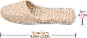 Calzado de punta abierta de jacinto de agua artesanal, de peluche y suave, el más popular, elegante y cómodo, ecológico para el hogar - Product Image 5