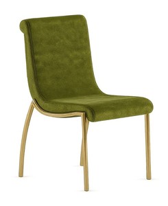 Silla de Comedor Moderna Tapizada con Estructura Metálica, Silla de Comedor de Lujo para Restaurante, Cafetería y Bar - Product Image 1