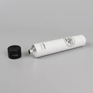 Eco friendly empty custom aluminum tube 50ml 100ml aluminum face hand cream soft cosmetic squeeze tube packaging with flip cap