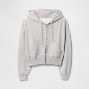 PIHA SPORTS Men's Winter Casual Double Terry Fleece Hoodie Solid Color Warm Windproof Breathable Eco-Friendly Stylish Zip - Product Image 3