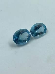 Piedra Preciosa de Aguamarina Natural de Alta Calidad, Corte Ovalado, 2 Piezas, 4.17 Quilates, 7.50x10,8x10MM, para Fabricación de Joyería y Anillos - Product Image 5