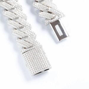 Bracelet en argent personnalisé 925, bracelet pour homme, bijoux hip-hop, prix de gros, bracelet cubain en moissanite de 14 mm - Product Image 5