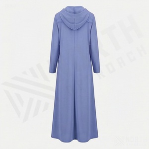 2025 OEM Kimono Abaya pour femmes musulmanes, en tissu polyester épais, doux et très extensible, col en V, manches longues, pour fêtes, Ramadan, mariages - Product Image 2