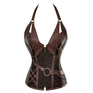 Corset en cuir vintage de haute qualité pour femme, couleur personnalisable, service OEM, respirant, antibactérien, élégant, pour tous les jours et l'extérieur - Product Image 1