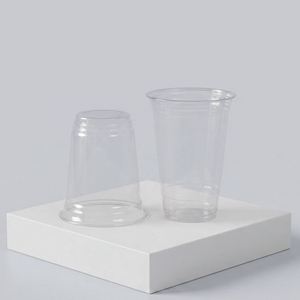 Gobelets en plastique pour boissons du Vietnam avec couvercles, qualité alimentaire PP PET, jetables, 12, 16, 22 oz, pour café glacé, boissons froides, smoothies - Product Image 1