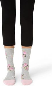 Antislip-Women's Striped Customized Bottom Logo Cuff Body Casual Knitted Breathable Eco-Friendly <b>Socks</b> - Product Image 2