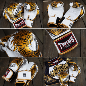 Guantes de Boxeo de Entrenamiento con Estampado Completo, Último Modelo Twins, Profesionales de Muay Thai, Cuero Genuino de Vaca, Protección UV para Muñeca - Product Image 2