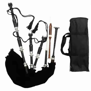 Professional <b>Musical</b> <b>Instruments</b> Natural Wood Highland Bagpipes Solid Color Finish Personalized Logo Printing Traditional Folk - Product Image 3