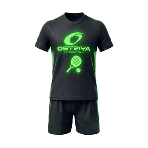 Uniforme de Pickleball para Hombre de Alta Calidad a Precio Económico, Personalizado con Impresión Frontal, Manga Corta, Cuello Redondo, Ligero - Product Image 1