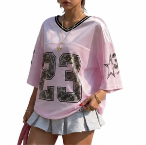 Pantalones cortos de licra transpirables rosas para mujer, personalizados con el nombre del equipo, para uso en cancha, 100% poliéster - Product Image 5
