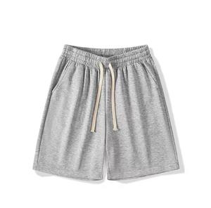 Pantalones Cortos Bermuda Casuales para Hombre, de Color Sólido, con Cordón Ajustable, Cintura Media, Transpirables, en Negro y Gris, 100% Algodón, de Secado Rápido - Product Image 3