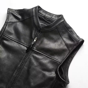 Nuevo Precio al por Mayor, Chaleco de Cuero de Alta Calidad Super Rider, Chaleco de Motociclista de Cuero para Hombre - Product Image 3