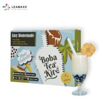 Nouveau produit taïwanais DIY : Boîte cadeau de thé au lait aux perles de tapioca, thé au lait au taro et pina colada (4 portions)