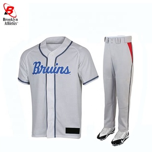 Uniformes d'équipe de baseball avec broderie par sublimation personnalisée Ensembles de vêtements de sport pour jeunes et hommes avec imprimé et conception personnalisée - Product Image 2