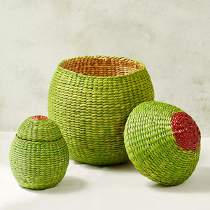 Best Price Water Hyacinth Kids Storage <b>Basket</b> with Lid for <b>Easter</b> Holiday Decorations Spring Decor made in Vietnam - Product Image 3