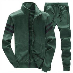 Ensemble de survêtement polaire d'hiver pour homme, coupe-vent, séchage rapide, extensible dans quatre directions, pour le sport - Product Image 4
