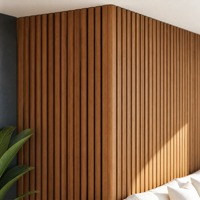 Système d'installation de panneaux muraux en WPC, revêtement mural intérieur en teck, ignifuge, résistant à l'humidité, panneaux décoratifs en bois