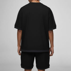 2026 New Summer Casual Wear Streetwear Printed 100% Cotton Men's 2-Piece <b>Set</b> Oversized Drop Shoulder Short Sleeve Eco-Friendly - Product Image 2