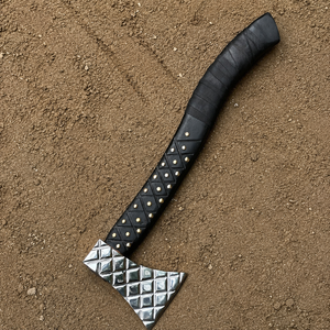Handmade Viking Style Hatchet <b>Axe</b> High Carbon Steel Head 5 in Cutting Edge Tactical Wooden <b>Handle</b> Outdoor Camping Hunting Tool - Product Image 1