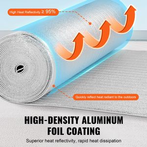 Barriera Radiante a Doppio Isolamento Riflettente 5,5mm 48 X 50 ft, Foglio di Alluminio con Schiuma EPE, Pannelli in Schiuma EPS a Doppio Lato per Riflessione del Calore - Product Image 3
