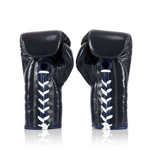 Gants de boxe personnalisés Faitex en cuir de vachette véritable de haute qualité avec fermeture auto-agrippante réglable, unisexe - Product Image 3