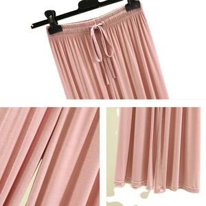 Pantalones de pierna recta de cintura alta para mujer, pantalones holgados informales transpirables, diseño drapeado fresco, cintura elástica, combina con todo, verano - Product Image 2